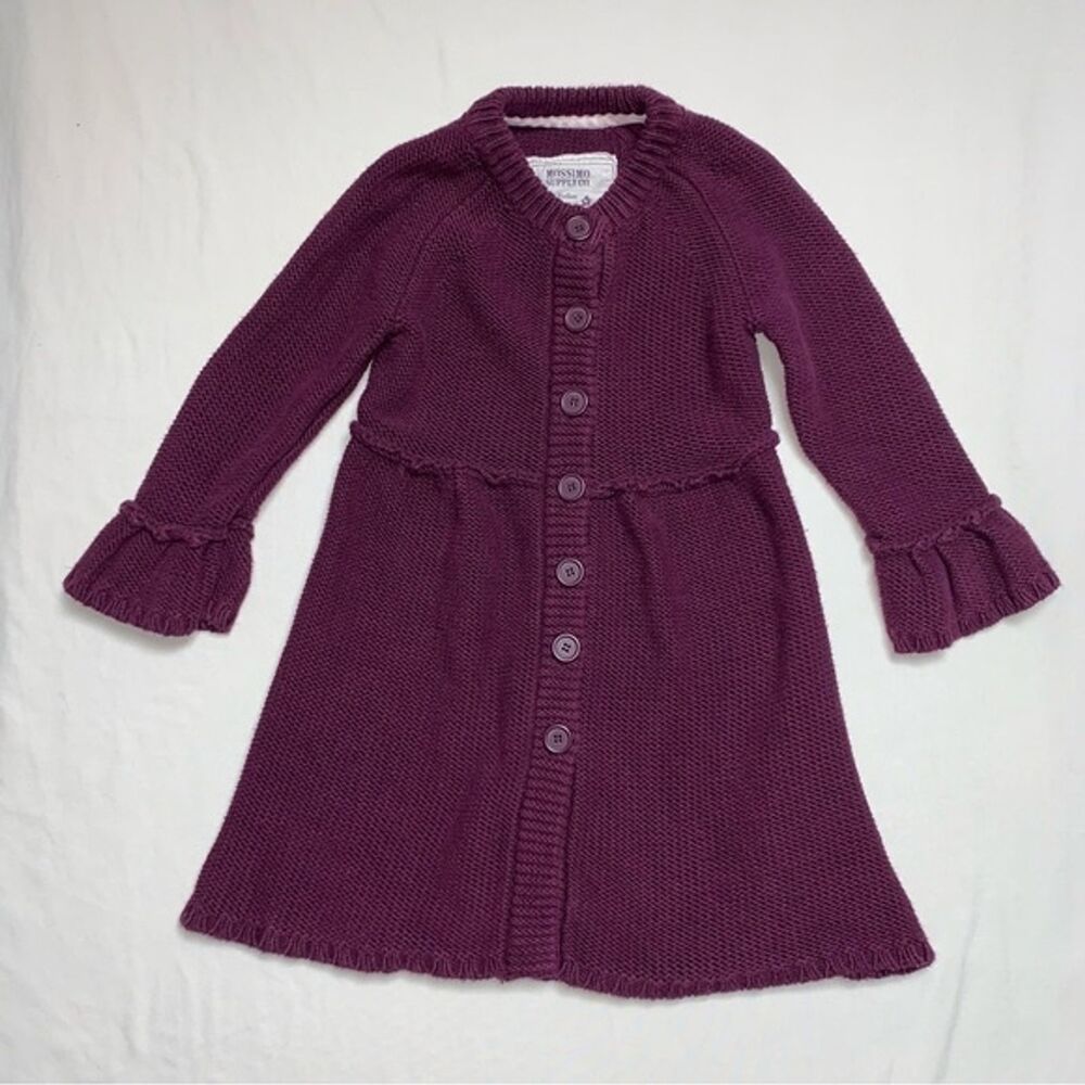 Plum Purple Girls Sweater Shacket Medium Button Front Outerwear Jacket Mossimo